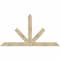 Ekena Millwork Saratoga Rough Sawn Timber Gable Bracket, Douglas Fir, 96"W x 52"H x 6"D x 6"F, 13/12 Pitch GBW096X52X0606SAR00RDF - alternate 1